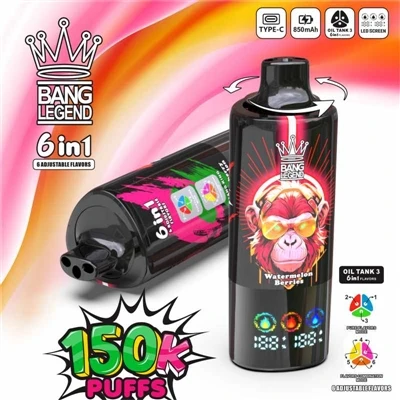 150K E-cigaret za enkratno uporabo BANG LEGEND: Vodilna inovativna izkušnja s...