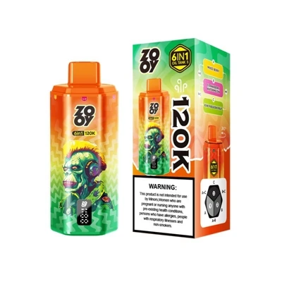 ZOOY 120K 6IN1: Premium E-e-cigarete za enkratno uporabo z več-okusi za visok...
