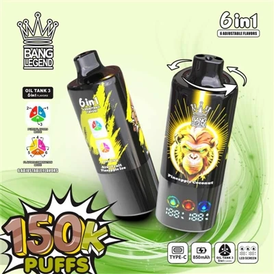 BANG LEGEND 150K Puffs 6-in-1: Nova definicija zmogljivosti, okusa in standar...
