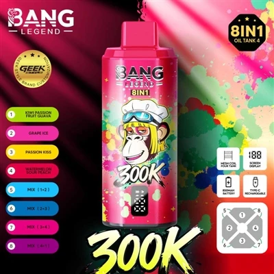 Bang Legend 300000: odklenite novo izkušnjo e-cigaret, uživajte v 300.000 vdi...