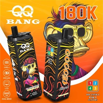 QQ BANG 180K 4v1: ena cigareta, štirje okusi – prenosna zabava za mlade
