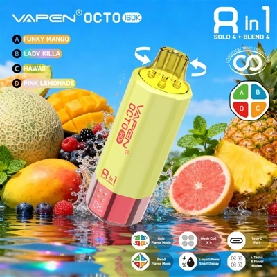 Vapen Octo 160K Puffs 8-in-1: Ko več okusov ni več trik, ampak vsakodnevna iz...