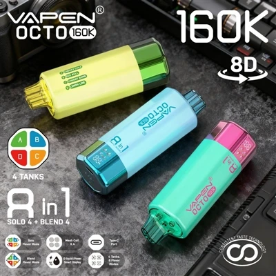 VAPEN OCTO 160K: E-cigareta za enkratno uporabo, ki resnično izpopolni izkušn...