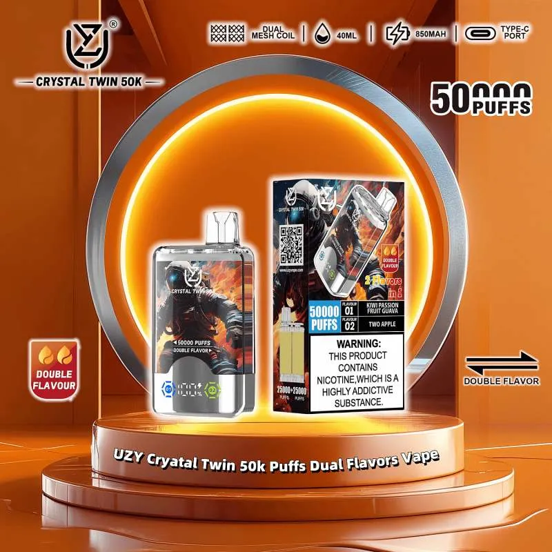 FD-Vape-UZY-Cryatal-Twin-50k-Puffs-Dual-Flavors-Disposable-Vape-0-2-3-5-Nicotine-10Tastes-smart-LED-display-Factory-Direct-Kiwi-Passion-Fruit-Guava-Two-AppleUZY Crystal Twin 50000 FD-Vape-UZY-Cryatal-Twin-50k-Puffs-Dual-Flavors-Disposable-Vape-0-2-3-5-Nicotine-10Tastes-smart-LED-display-Factory-Direct-Kiwi-Passion-Fruit-Guava-Two-AppleUZY Crystal Twin 50000
