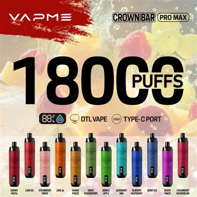 VAPME CROWN BAR 18000 PRO MAX Vape za enkratno uporabo